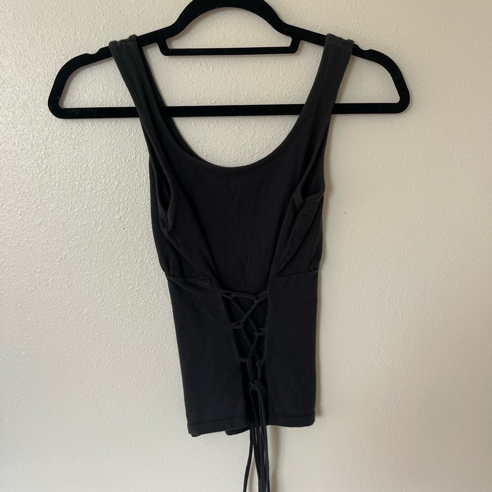 Brandy Melville Victoria Tank Top in Black - Picture 4 of 5